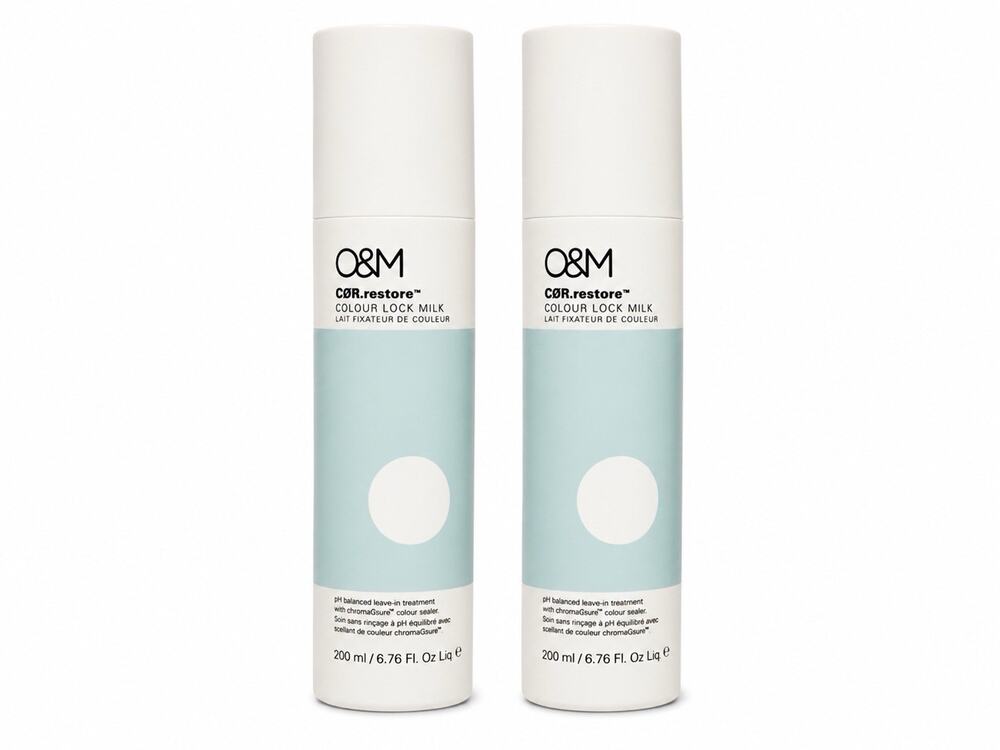 2x O&M COR.restore Colour Lock Milk Leave-In Treatment 6.76 fl oz 200ml